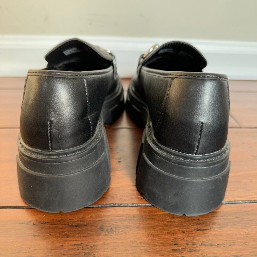 No Boundaries Chunky Heeled Lug Sole Platform Loafers Preppy Academia Gothic 9 - Picture 6 of 9